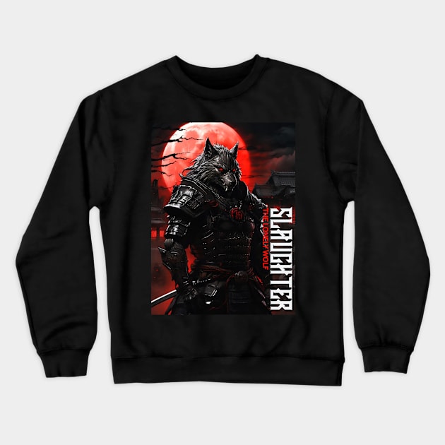 Slaughter The Lonely Wolf Crewneck Sweatshirt by UB design